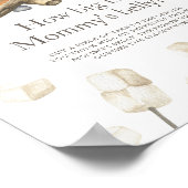 たき火の赤ちゃんシャワー – ママのお腹の大きさ ポスター (角)