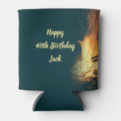 たき火の野外誕生日パーティー 缶クーラー (正面)