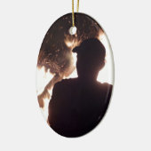 たき火を見ながら セラミックオーナメント (左)