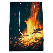 たき火キャンプファイア ミディアムペーパーバッグ (裏面)