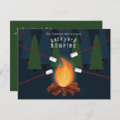 たき火パーティー インビテーションポストカード (正面/裏面)