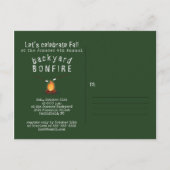 たき火パーティー インビテーションポストカード (裏面)