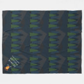 たき火パーティー フリースブランケット (正面(横))