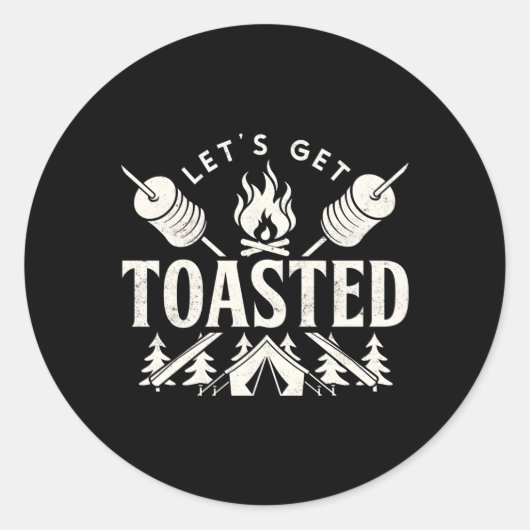 たき火レッツトーストフレンドバケーションフロートター ラウンドシール (正面)