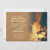 たき火結婚式招待状テンプレート 招待状 (正面)