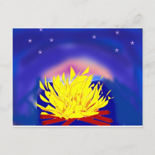 たき火1 ポストカード (正面)
