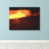 たき火 キャンバスプリント (インサイチュ (ウッドフロア))