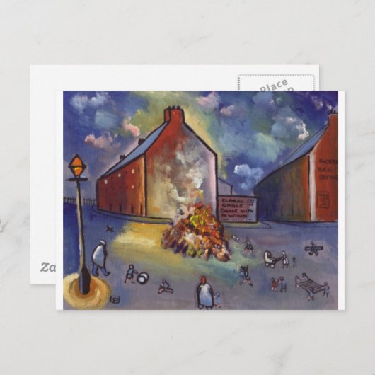 たき火 ポストカード (正面/裏面)