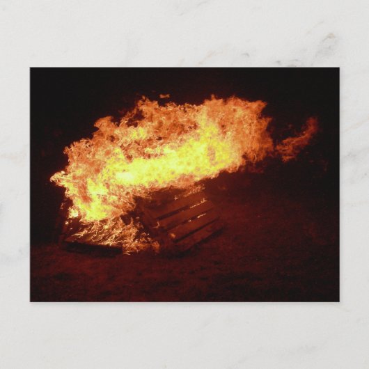 たき火 ポストカード (正面)