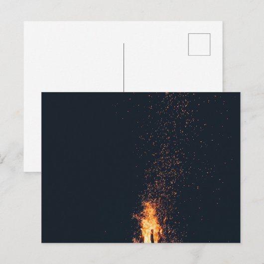 たき火 ポストカード (正面/裏面)