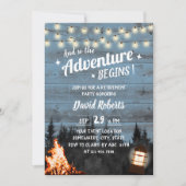 たき素朴火ランタンダスティブルーバーンリタイア 招待状 (正面)