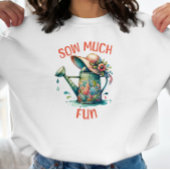 たくさんおもしろいの白いシャツを蒔く スウェットシャツ