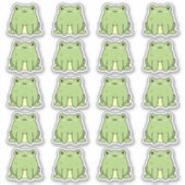 たくさんのかわいいカエル シール (正面)