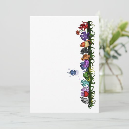 たくさんのかわいいドラゴンの招待 招待状 (スタンド正面)