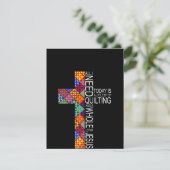 たくさんのイエスとキルティング裁縫 サンキューカード (スタンド正面)