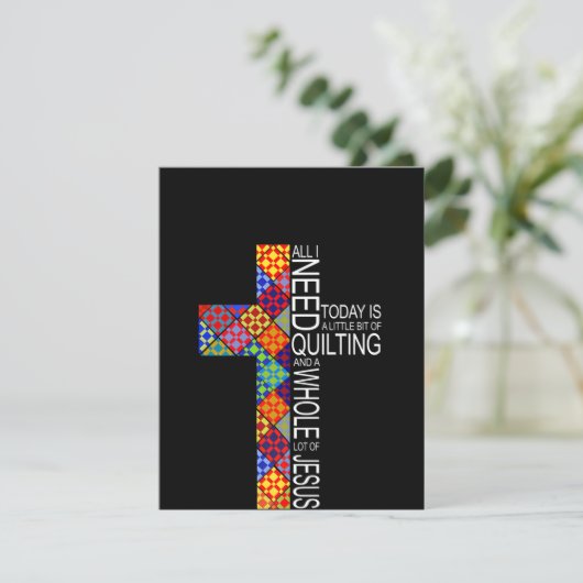 たくさんのイエスとキルティング裁縫 サンキューカード (スタンド正面)