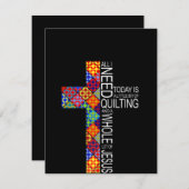 たくさんのイエスとキルティング裁縫 サンキューカード (正面/裏面)