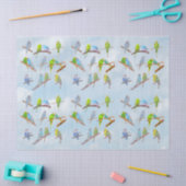 たくさんのカラフルインコ – かわいい小鳥 薄葉紙 (クラフト)