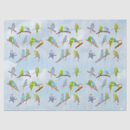 たくさんのカラフルインコ – かわいい小鳥 薄葉紙