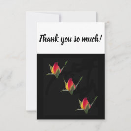 たくさんのカードにバラの芽を サンキューカード