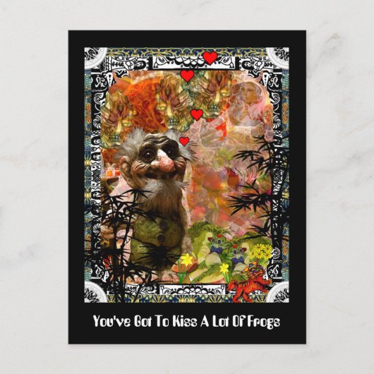 たくさんのカ得エルをキスしなければならない ポストカード (正面)