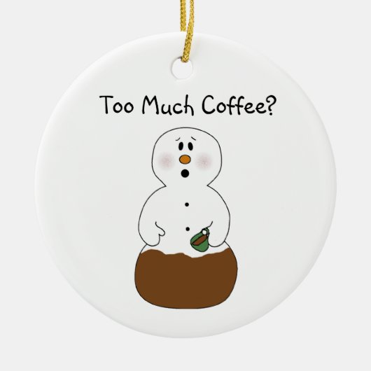 たくさんのコーヒーオーナメント セラミックオーナメント (正面)