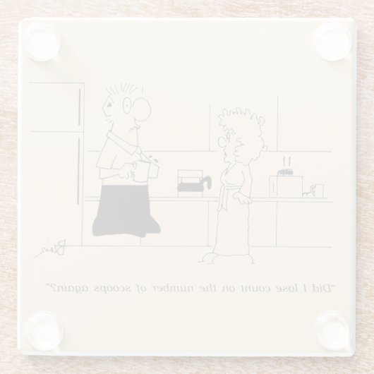 たくさんのコーヒー ガラスコースター (裏面)