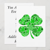 たくさんのシャムロック。png 招待状 (正面/裏面)