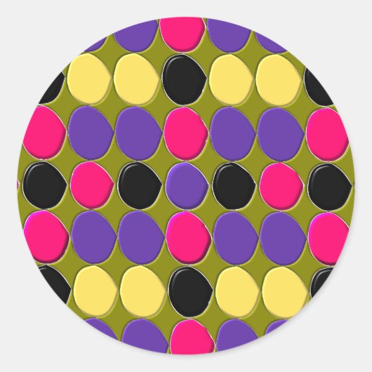 たくさんのスポットのシール ラウンドシール (正面)