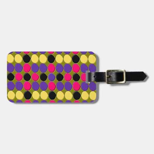 たくさんのスポットカスタムの荷物札 ラゲッジタグ (正面横)