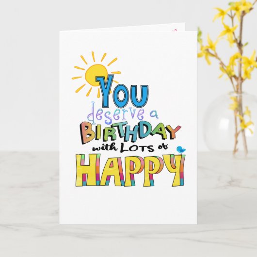 たくさんのハッピーネームを追加Cheeryハッピーバースデー カード (黄色い花)