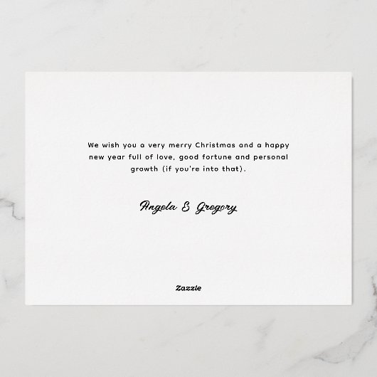 たくさんのハッピーハウリデイズペットおもしろい 箔シーズンカード (裏面)