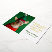 たくさんのハッピーハウリデイズペットおもしろい 箔シーズンカード (回転した状態)