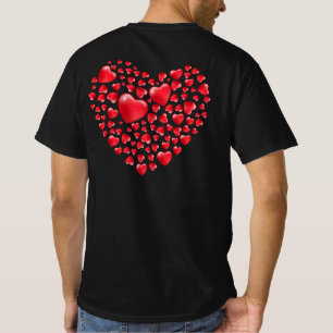 たくさんのハートがバレンタインデー Tシャツ
