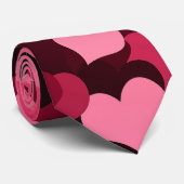 たくさんのピンクのハート、かわいいラブパターン ネクタイ (ロール)