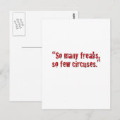 「たくさんのフリーク… ポストカード (正面/裏面)