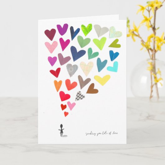 たくさんのラブカードを送る カード (黄色い花)