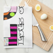 たくさんのラブキッチンタオル キッチンタオル (四つ折り)