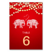 たくさんのラブゾウのライトメニュー+ テーブルナンバー (正面)