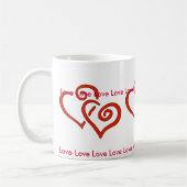 たくさんのラブマグ コーヒーマグカップ (左)