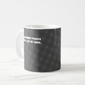 たくさんの愛で困難なことに取り組むデザイン コーヒーマグカップ (正面左)