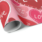 たくさんの愛とハート ラッピングペーパー (ロールコーナー)