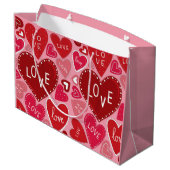 たくさんの愛とハート ラージペーパーバッグ (裏面アングル)