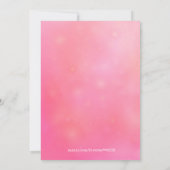 たくさんの愛のピンクのカップルの結婚/バーダルシャワー 招待状 (裏面)