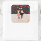 たくさんの愛を送るバレンタインデステッカー スクエアシール (バッグ)