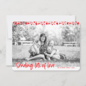 たくさんの愛を送る,家族の写真バレンタインデー カード (正面)