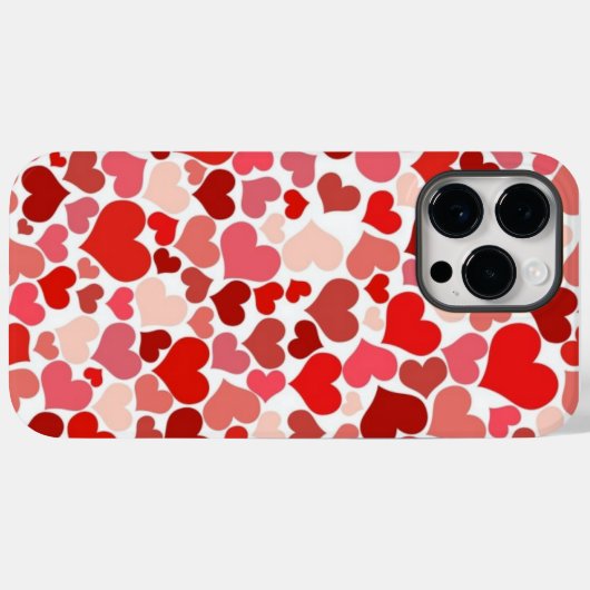 たくさんの愛ハートモザイク Case-Mate iPhoneケース (裏面 (横))