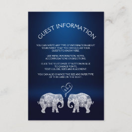 たくさんの愛/象のカップルの結婚挿入カード エンクロージャーカード
