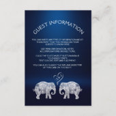 たくさんの愛/象のカップルの結婚挿入カード エンクロージャーカード (正面)