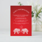 たくさんの愛/象のカップルの結婚挿入カード エンクロージャーカード (スタンド正面)